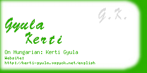 gyula kerti business card